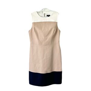 The Limited Color Block Cotton Midi A Line Dress